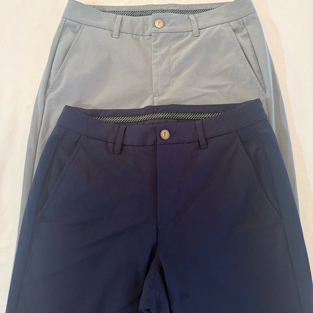 Two (2) Pairs, 30x30 Primo Men's Golf Pants, Navy and Gray